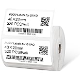 PUQULABEL Self-Adhesive Multi-Purpose Label Compatible for PUQU Q1 Label Printer-1 Roll of 320 Labels 40x20mm (1.6''x0.8'')