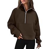 AUTOMET Womens Sweatshirts Half Zip Cropped Pullover Fleece Quarter Zipper Hoodies 2026 Fall Fashion Outfits Clothes