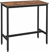 VASAGLE Bar Table Narrow Rectangular 100x40x90 cm Industrial Rustic