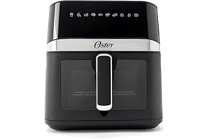 Oster 10-in-1 Digital Air Fryer – 6 QT (5.7 L) Airfryer w/Viewing Window, 10 Preset Functions (Bake, Chicken Wings, Dehydrate