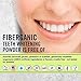 Natural Organic Teeth Whitening Activated Charcoal Powder - Enriched by Coconut & Baking Soda for Brighter Smile - Safe On Sensitive Teeth and Gentle On Gum - 2.1 Oz / 60g by Fiberganic