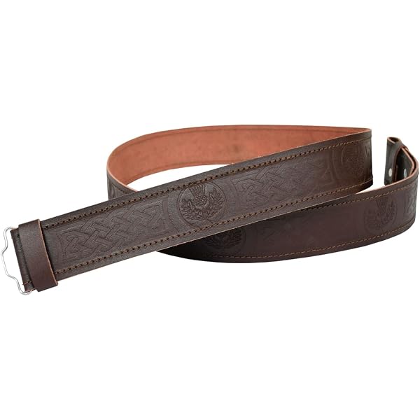 Falari Men's Braided Leather Belt - Stainless Steel Buckle, 35mm Width, Brown