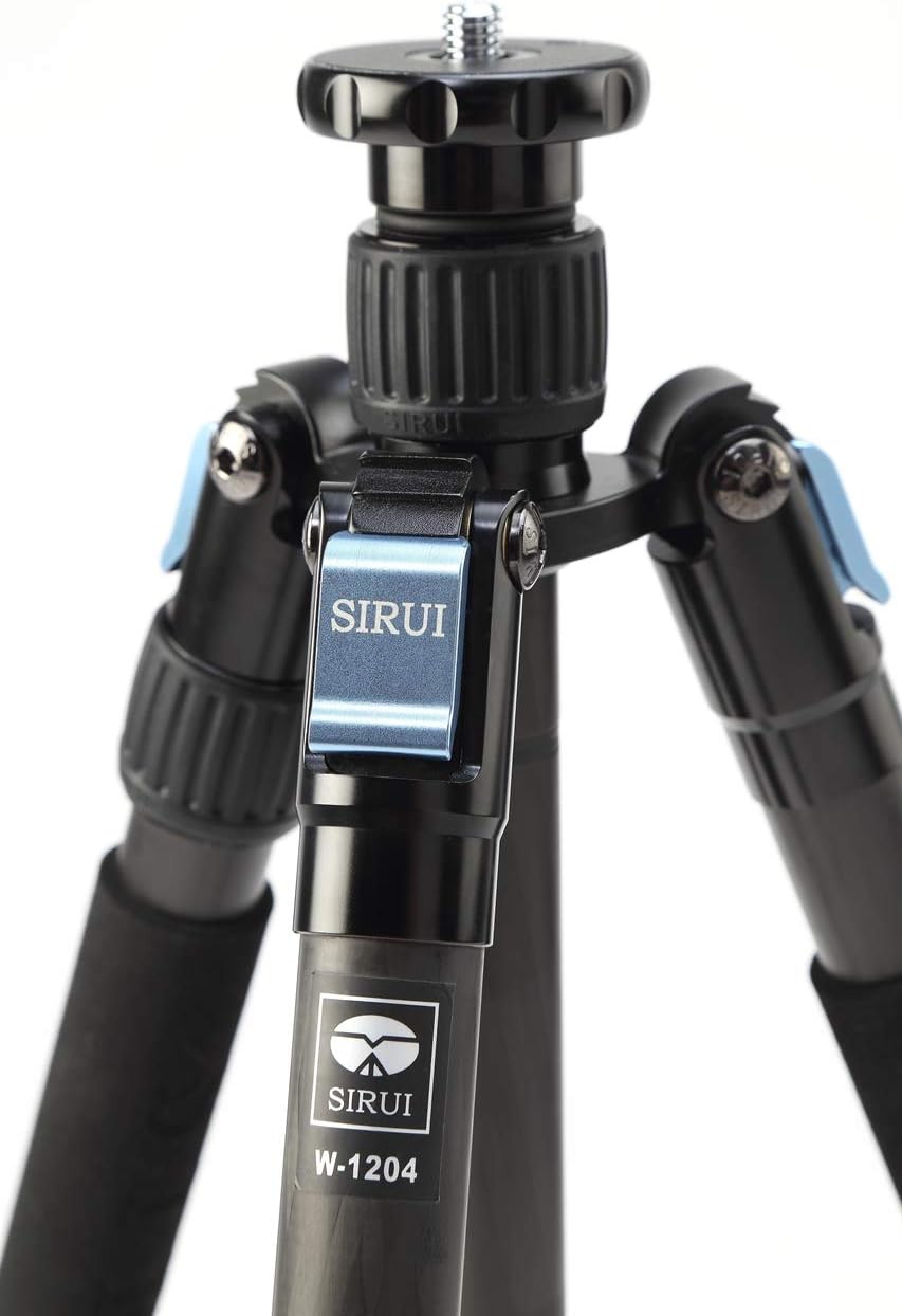 Sirui W-1204 4-Section Waterproof Carbon Fiber Tripod, 33.1lbs Capacity, 65" Maximum Height, Gray (6913) : Camera & Photo