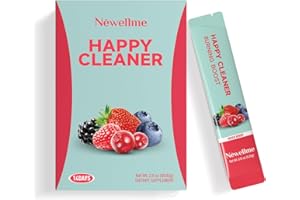 NEWELLME Happy Cleaner Super Greens & Multivitamin Powder with Alfalfa – 90+ Superfoods, Antioxidants, Probiotics, Fiber & Enzymes – Supports Gut Health & Balance – Berry Flavor, 14 Pack