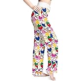 Women's Comfy Pajama Pants Casual Drawstring Stretch Wide Leg Palazzo Lounge Pants