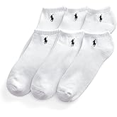 Polo Ralph Lauren Men`s Half Cushioned No Show Socks 6 Pack