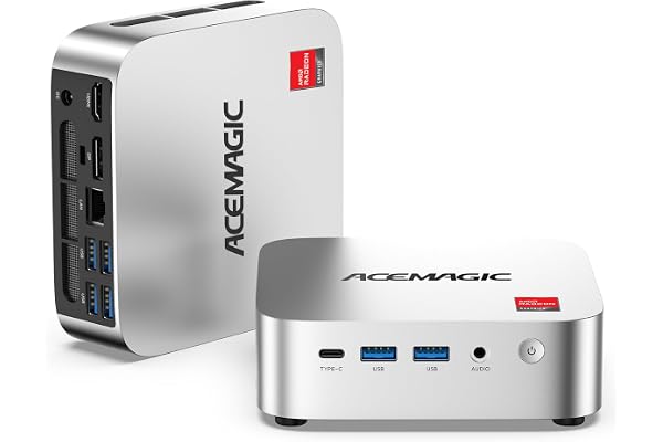 ACEMAGIC K1 Mini PC AMD Ryzen R2544 (4C/8T, Up to 3.7GHz), 8GB DDR4 256GB SSD, Windows 11 Pro Mini Computer, Triple 4K Display, USB-C, Gigabit Ethernet, WiFi, BT, VESA, NAS/Home Study