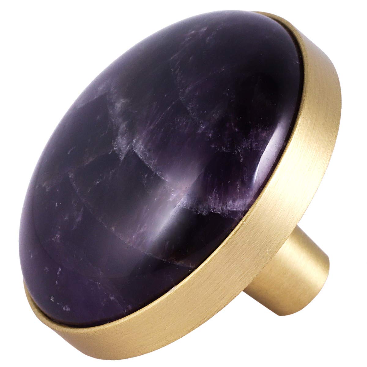 mookaitedecor 4 Pieces Amethyst Crystal Stone Decorative Drawer Knobs, Modern Drawer Handles, Furniture Knobs for Home & Kitchen Cabinet, 32mm