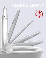 RAM White Quick Release Soft Close Toilet Seat with Hinges ABS view 7