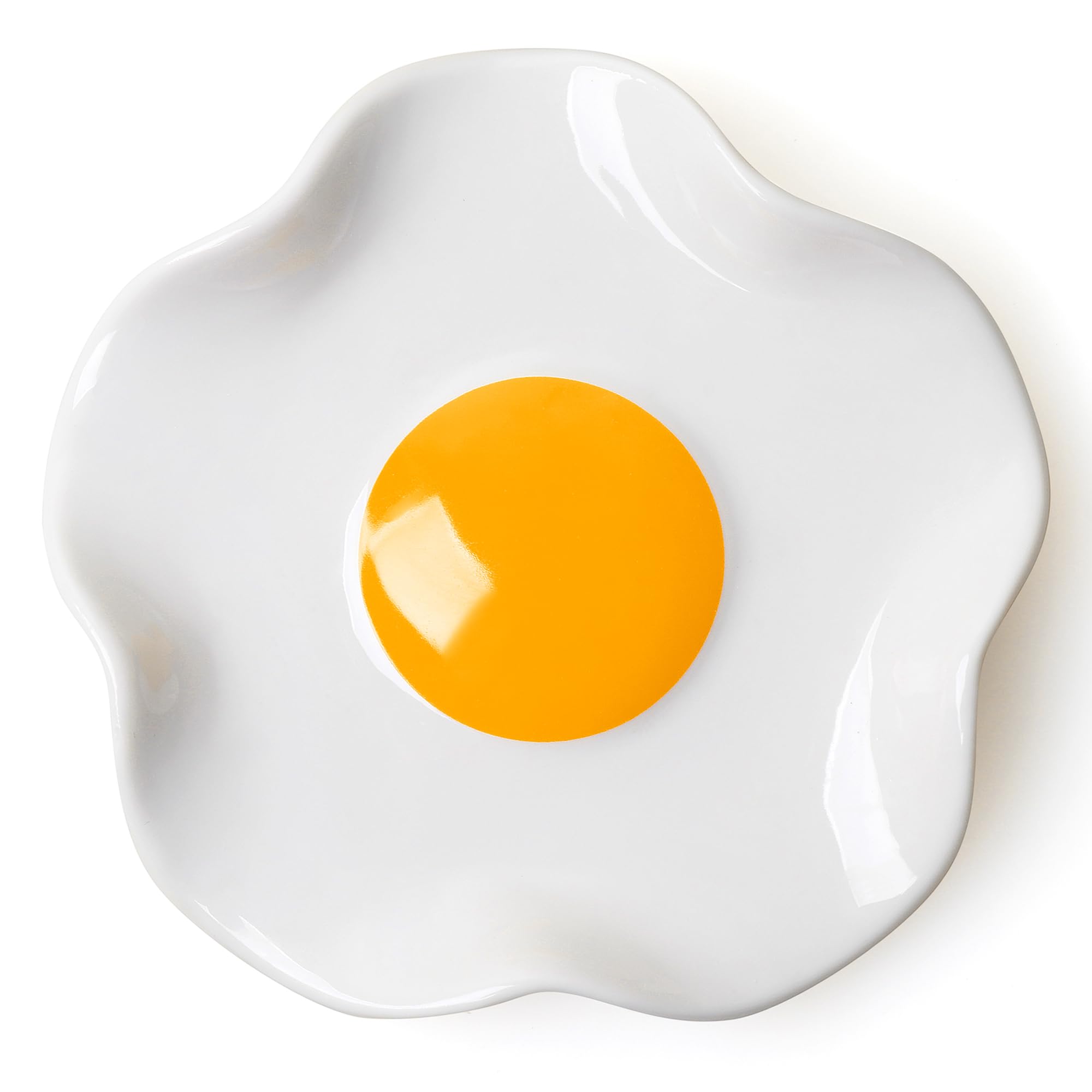 Photo 1 of Cool Fried Egg Spoon Rest-Handmade Ceramic Cooking Spoon Holder-Cute Spoon Rest for Stove Top-FunKitchen Utensil Holders-Food-Safe Ladle, Spatula Rests-Unique Kitchen Gadgets Accessories(Organic Yolk)