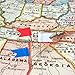 Flag Map Pins 60 Pack - 5 Assorted Colors (12 of Each Color - Blue, Green, White, Yellow, Red) Perfect for Maps, Cork Boards, Vision Boards, Office Bulletin Boards etc.