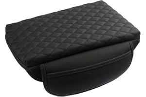 Shademax Center Console Cover Custom Fit for Hyundai Santa Cruz 2022 2023 2024 Armrest Cover Cushion Pad PU Leather Armrest Seat Box Protector with Pockets Storage Bag