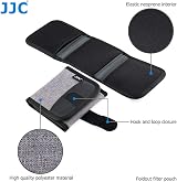 JJC Filter Case 3 Pockets Holds 3x 82mm Round Filters Foldable Belt Loop Gray view 2