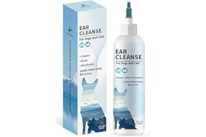 NUTRIARISE PET & ANIMAL WELLBEING Ear Cleaner for Dogs and Cats, 4 OZ - Advanced Ear Wash Solution for Pet, Dog Ear Wash Rinse, Cleanser - Stops Itching, Odor, Debris & Wax, Irritation & Inflammation