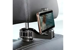1pc Adjustable Car Seat Phone Holder - ABS Material, Waterproof, Auto Vehicle Compatible, Phone Holder for Car, Black