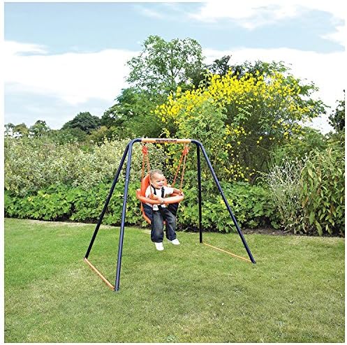 Deluxe 2-in-1 Combo Folding Toddler Swing and Single Swing Ages 6 Months - 10 Years