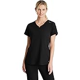 BARCO Skechers Vitality Aura Classic Fit Scrub Top for Women – 3-Pocket Classic V-Neck Top with 4-Way Stretch