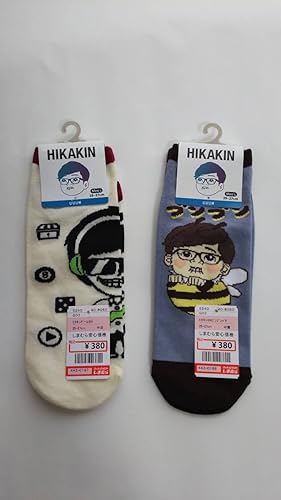 Amazon Co Jp ヒカキン Hikakin 靴下 2足セット しまむら メンズサイズ 25 27cm Uuum Hikakin Games You Tuber くつ下 蜂 はち ホビー 通販