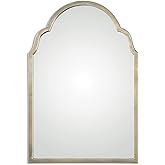 Uttermost' Brayden Silver Champagne Mirror | Arch Wall Mirror Finished in Silver Champagne (20” W x 30” H x 1” D Arch Mirror)