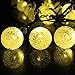 iDOO 30 LED Solar Powered Outdoor Indoor String Lights Crystal Ball 20ft IP65 Waterproof Ambiance Lighting for Christmas Garden Patio Party Path Yard Decorations