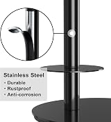 niffgaff Black Free-Standing Toilet Paper Holder 3 Roll Storage Stainless Steel view 3