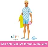 Barbie Ken Blonde Doll with Beach Outfit and Accessories HPL74 view 5