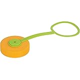 Nalgene LID WM LPTP Orange/GRN (Bulk), Wide Mouth