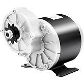 Gear Reduction Electric Motor 24 Volt 350 Watt Electric Motor, 300RPM Dc Electric Brushed Motor Reductor with Gear 9 Teeth Sprocket for Bicycle Bike Scooter