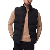 JIHUILAI Men's Puffer Vest Winter Jacket Warm Puffy Vests Men Outdoor Sleeveless Lightweight Water-Resistant Vest M To 5XL
