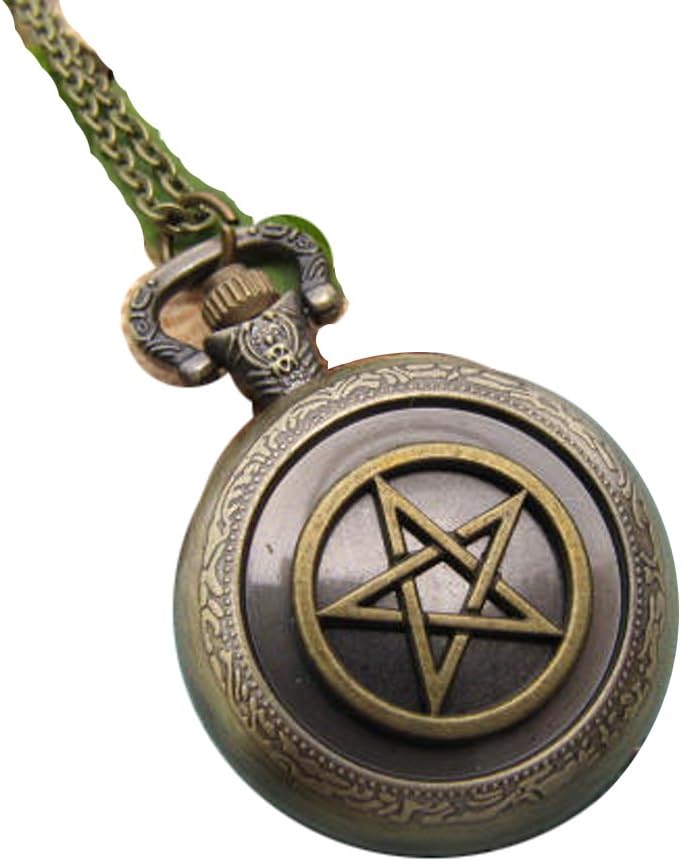 Pentagram Supernatural Pentacle Pattern Antique Pocker Watch