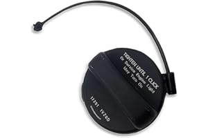 leechio Fuel Tank Cap, Tight-fitting Leak-proof Sealing Cover with Rubber Ring, ABS Heat-resistant Fuel Tank Port Cover with Screws, Compatible with Nissan Infiniti 17251-1VZ0D 17251-3JA0A (Black)