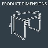 Unibos Camping Table Portable Folding Aluminium Picnic Table Blue 15Kg Load view 8
