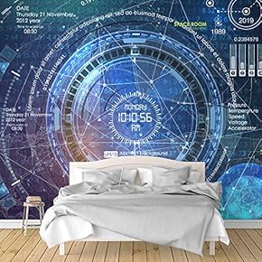Wall Murals for Bedroom Secitific Mechanical Feeling Pictures Removable Wallpaper Peel and Stick Wall Stickers - 66x96 inches