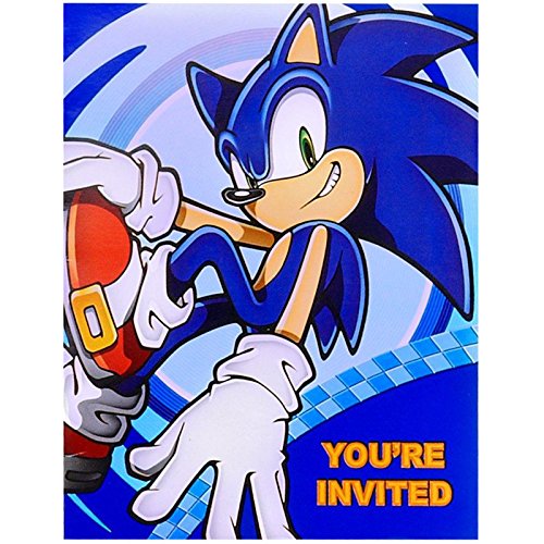 Sonic the hedgehog party supplies - invitations (8)