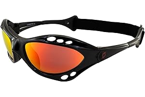 Hurricane Eyewear Category 4 Polarized Jet Ski Floating Goggles Black Padded Frames with Anti-Fog Coating