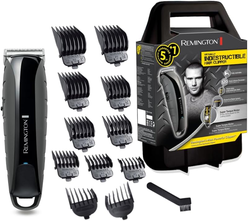 Tondeuse Cheveux [Anti-Choc] Indestructible (Coque Poycarbonate, Moteur Pro résistant, Lames Acier Japonais, 11 Sabots 3-25mm, Batterie Lithium, Autonomie 120min, Mallette) Tondeuse HC5880