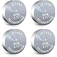 EEMB 4PACK LIR1454 Rechargeable Battery 3.7V Lithium-ion Button Batteries Coin Cell Battery for Earphone Wearable Device Watch