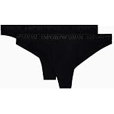 Emporio Armani Women's Iconic Microfiber 2 Pack Brazilian Brief