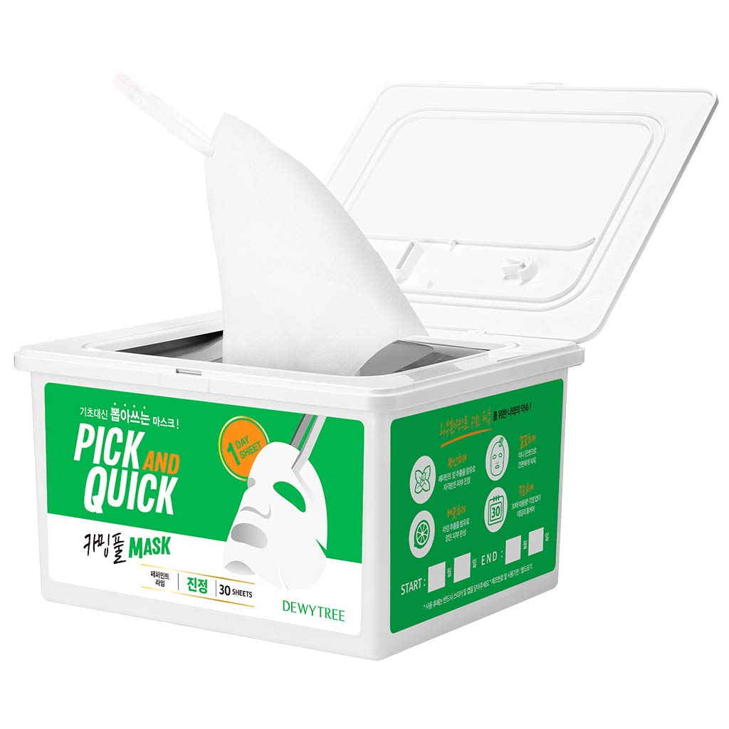 [DewyTree] Pick and Quick Daily Mask - 30 Sheets/Peppermint, Lime (Calming Full)