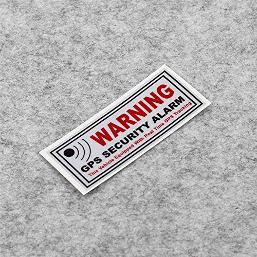2PCS Car Styling Vinyl Decals Warning GPS Tracking Alarm Security System Bike Motorcycle Sticker 10x4cm