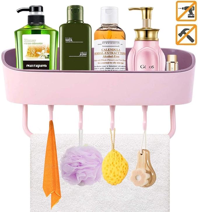 Shower Caddy, Self Adhesive Wall Mounted Shower Organiser,Shampoo Toiletries Shelves Shelf