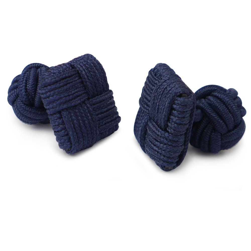 HONEY BEAR Mens Silk Knot Cufflinks,Square for Business Wedding Gift