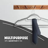 KEPLIN Velvet Hangers 50 Pack Non-Slip 360° Hook Tie Bar Space Saving view 6