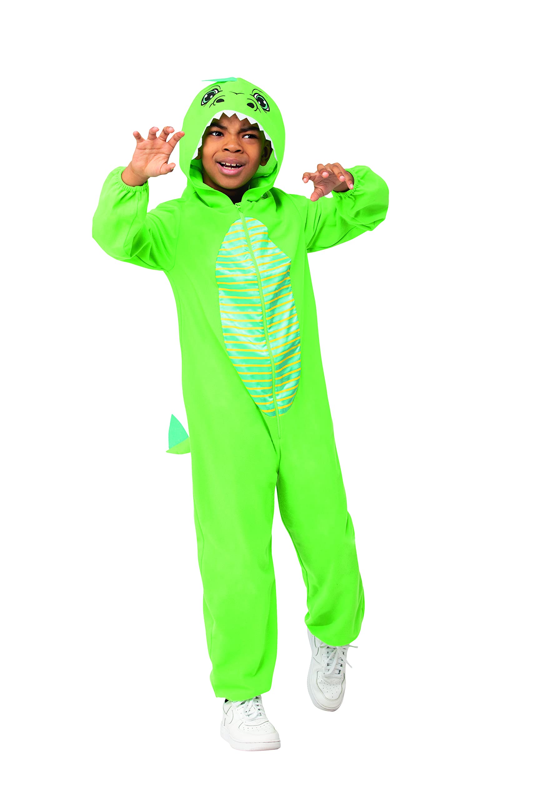 Costume & Party Kids Childs Dinosaur Costume Green (Age 7-9)