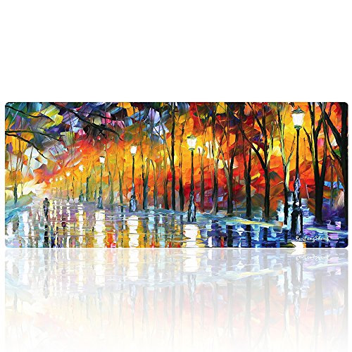 Ruifengsheng Gaming Mouse Mat/Pad - Thick, Large,Stitched Edges,2mm Mousepad Long Non-Slip Rubber Mice Pads With Edges | 27.5