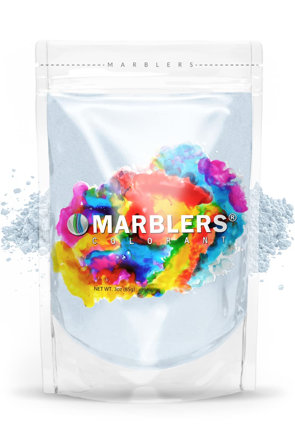 MARBLERS Blue Mica Powder [Baby Blue] 3oz (85g) | Cosmetic Grade | Epoxy Resin Pigment | Dye | Non-Toxic, Vegan, Cruelty-Free | Lip Gloss, Nails, Body Butter | Bath Bomb, Candle & Soap Making