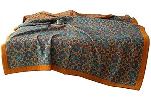 DUNSBY FloralReversibleQuilt，kingsizequiltmuslinthrowblanket,liweightblankets,SuperSoftSofaBedSofaBlanket，Layersluxurycottonblanket,Elegant Home Decor(59 * 95)