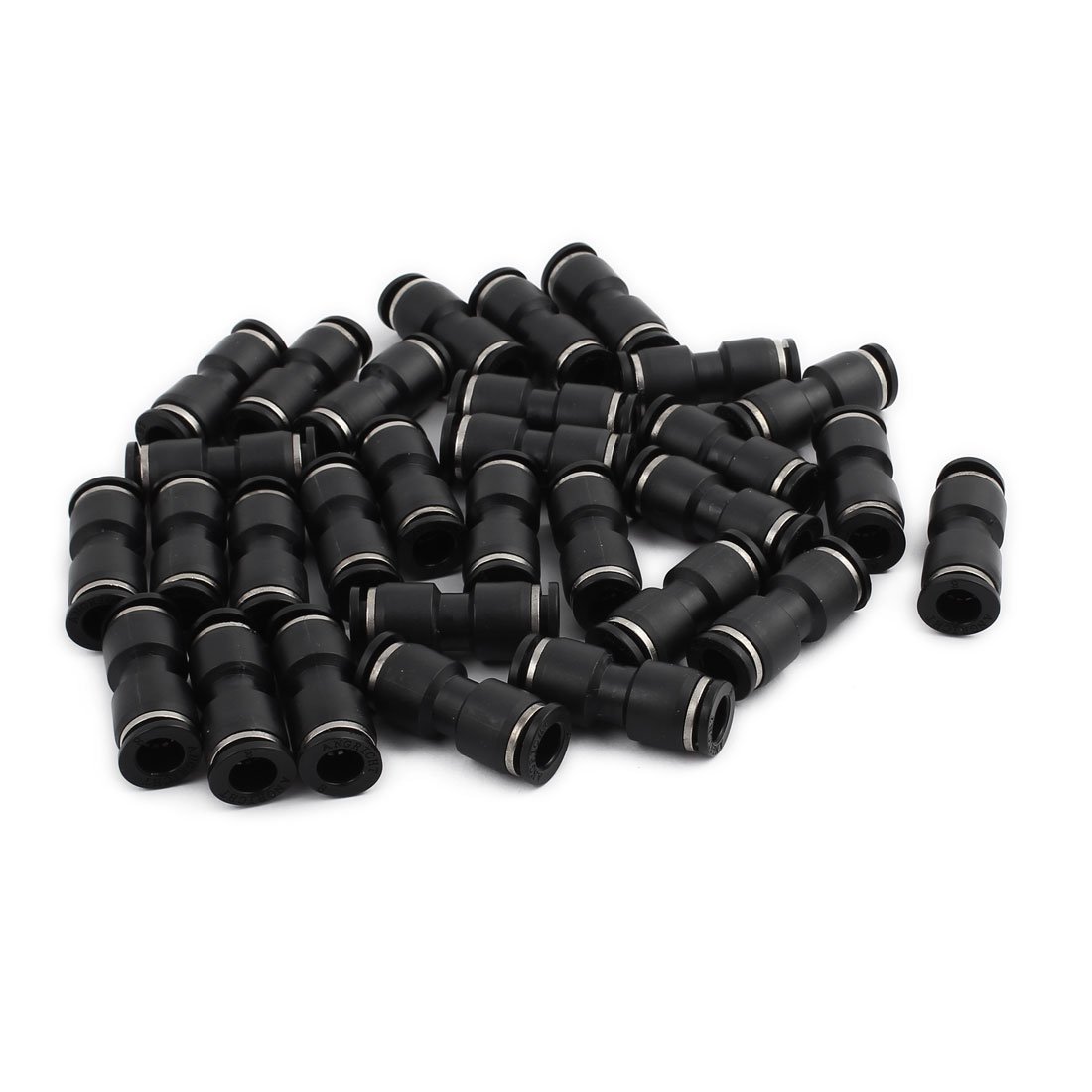 sourcingmap 30Pcs Pneumatic Air 2 Way Quick Fitting Straight Push in Connector 8mm Tube Hose