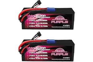 CNHL 6200mAh 4S Lipo Battery 100C 14.8V lipo Battery Hard Case with EC5 Plug for RC Car Racing Truck Boat Tank Buggy Truggy(2 Packs)