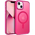 BENTOBEN for iPhone 13 Mini Phone Case, iPhone 13 Mini Case [Compatible with Magsafe] Translucent Matte Magnetic Slim Thin Shockproof Women Men Protective Cover for iPhone 13 Mini 5.4" 2021, Hot Pink